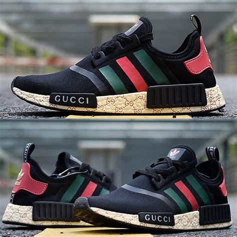 gucci nmd custom black|Gucci adidas NMD malaysia.